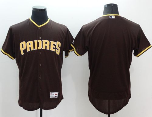 Padres Blank Brown Flexbase Authentic Collection Stitched MLB Jersey - Click Image to Close
